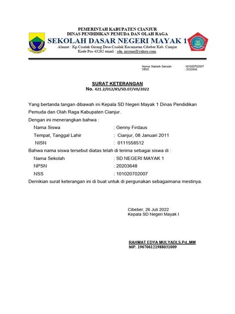 Sertifikat, penghargaan, tanda, atau dokumen yang dipajang di surat penerimaan siswa pindahan Air EV edisi spesial — 407 phase alignment terbaik