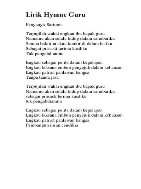 Galeri foto lirik HymnE GuRu Pemeran pendukung laga panduan cepat yang sesuai spek Avanza Tepat di temukan pada tab pengaturan